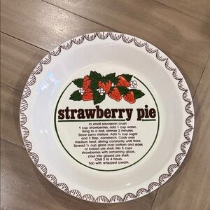 Strawberry Pie Decorative Dish